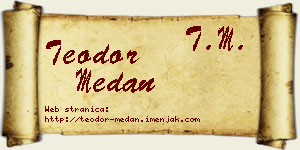 Teodor Medan vizit kartica